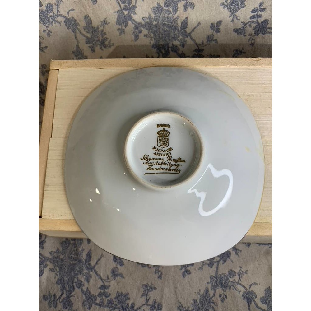 Vintage Porcelain Bavarian Schumann Arzberg Cranes Bowl - Picture 9 of 10